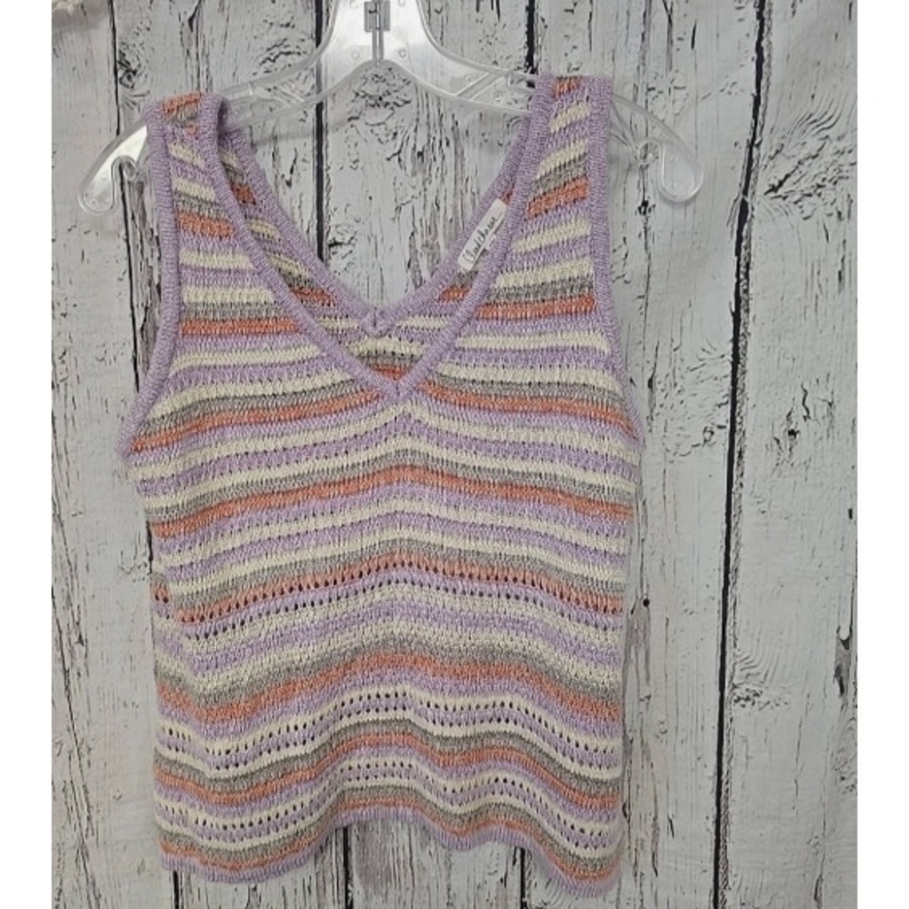 Cloud Chaser Women's Sleeveless Sweater Vest Size L. Spring Summer Colors.